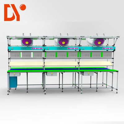 Aluminium Work Table Lean Production Line Adjustable Spped For Light Industry