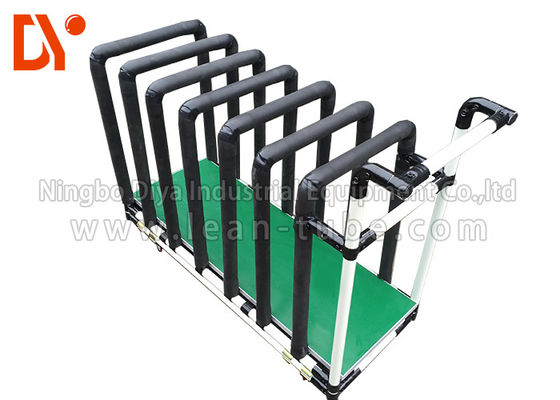 Hand Pushed Tote Cart Cold Welded Aluminium Profile Spray Coating Long Service Life