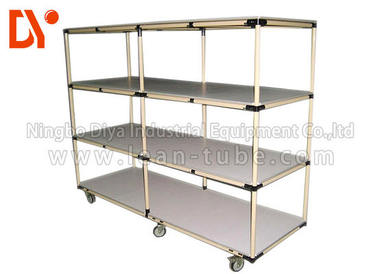 Aluminium Profile Tool Storage Cart , Easy Assemble Metal Tool Cart