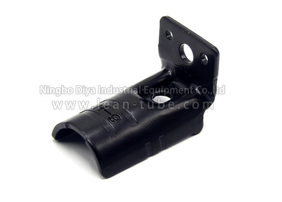 Black Lean Pipe Fitting Joints 0.8 - 2.0mm Wall Thick Customizable Style