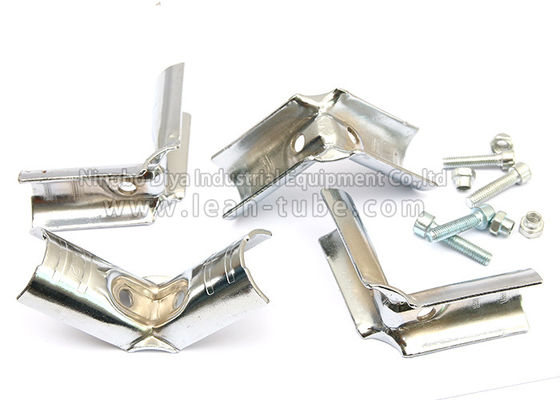 Recycling Steel Tube Connectors , Lean Tube Metal Pipe Joints Chrome Coating