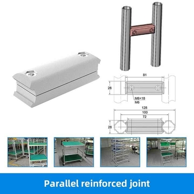DYJ28-A08 Parallel Extension Joint Material Handling Improvement Lean Pipe Joint Aluminum Profile Corner Joint