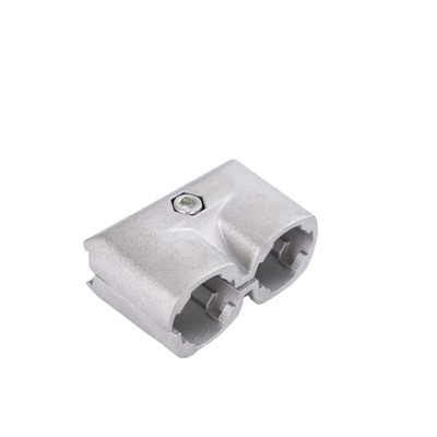 DYJ28-A14 Lean Pipe Joint Aluminum Tube Connector Double Tube External Direct Head