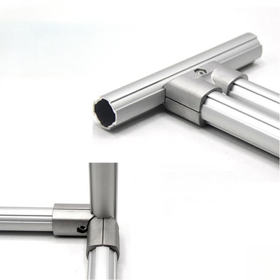 DYJ28-A14 Lean Pipe Joint Aluminum Tube Connector Double Tube External Direct Head