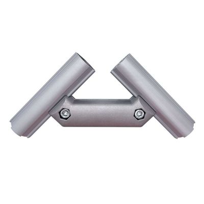 DYJ19-A09D Wholesale 45° Double Side Tubing Joints Aluminum Lean Pipe Connector OD19 mm Industrial Safety Fixed Bracket