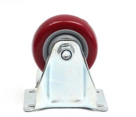 3 Inch Medium Duty Double Ball Bearing Fixed Rigid Caster Wheel Plate Casters for Hand Trolleys