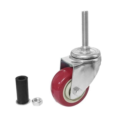 3 Inch Expansion Insert Casters 75MM PVC Caster Trolley Cart Wheel Swivel Industrial Castor With Stainless Steel Fork