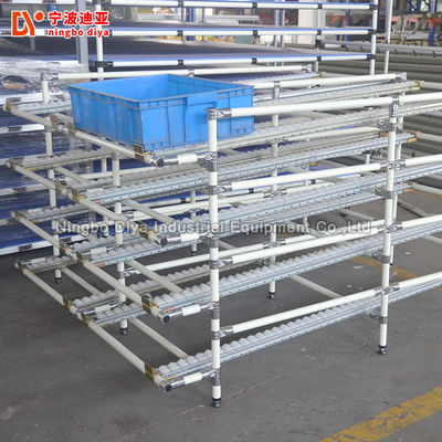White Industrial Pipe Rack , Workshop Pipe Storage Systems With Lean Pipe