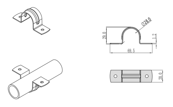 DY-15 DOUBLE SIDE PIPE FIXED