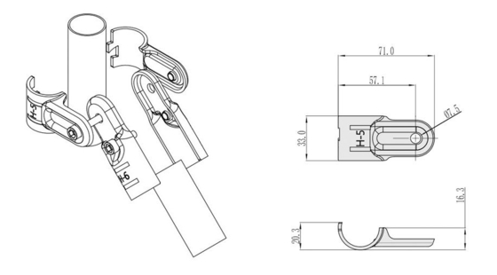H-5 Chrome Plating  Lean Pipe Connector Joint