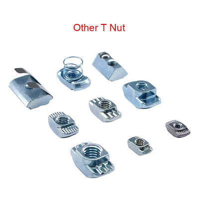 Customized M4 M5 M6 M8 M10 Carbon Steel Square T Slot Nut for 10mm Slot Aluminum Profile for Various Precision Machinery