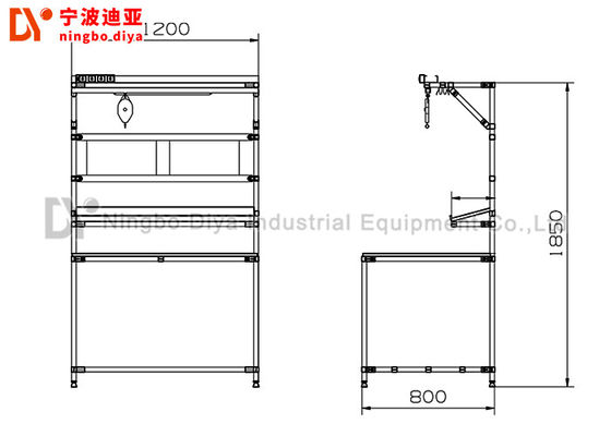 Industrial Workshop Automated Production Line  Work Table 28mm Lean Tube Workbench for factory