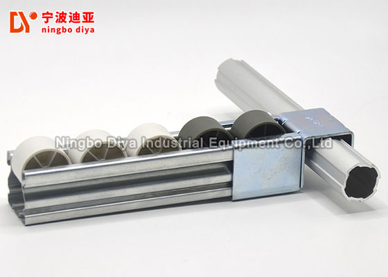 ABS / PP Curved Sliding Roller Track Customized Length With Plastic Wheel