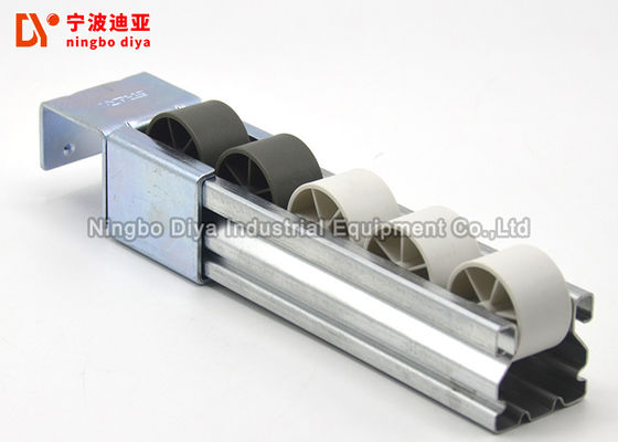 White Grey Plastic Roller Track 2 Metes Length With Carbon Steel Frame