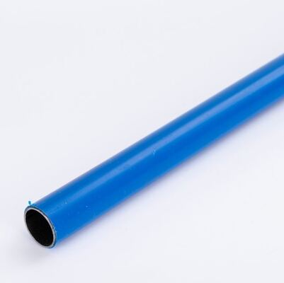 OD28mm Light Blue Coated PE Lean Pipe Composite Tube for Rack System Wall