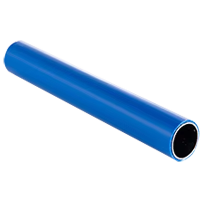 OD28mm Light Blue Coated PE Lean Pipe Composite Tube for Rack System Wall