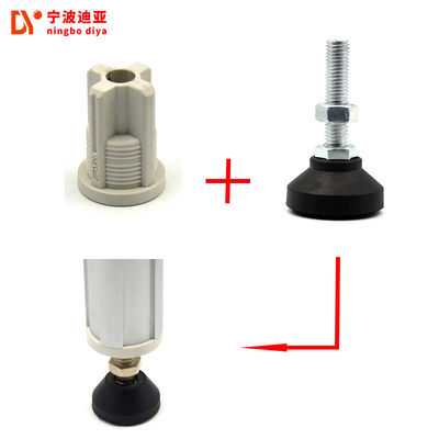 One - Piece Fixed Lean Tube Connector For Installing Foot Base And Screw Caster