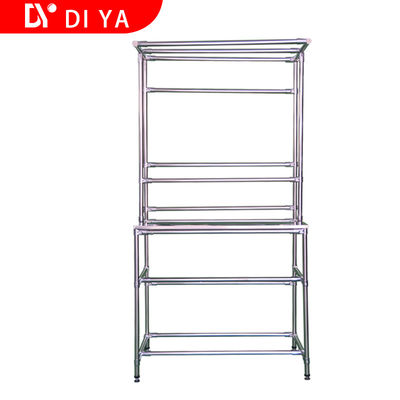 Customized Round Section Industrial Work Bench / Assembly Line Stainless Steel Workbench