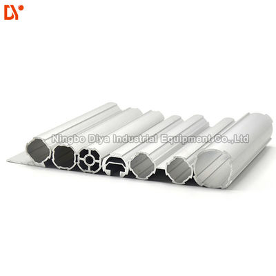 Industrial Aluminium Lean Pipe Cylindrical Profile 1-2.0mm Thickness Sliver Colour