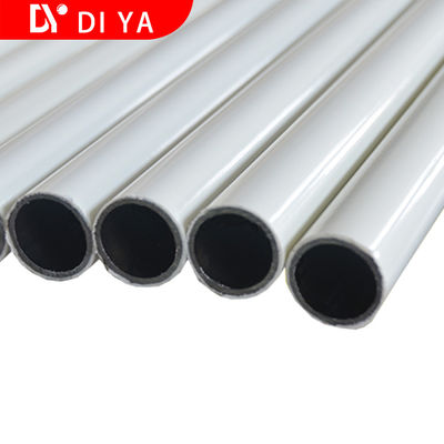OD 28mm Plastic Coated Lean Pipe Round Shape For Pipe Rack Beige Color
