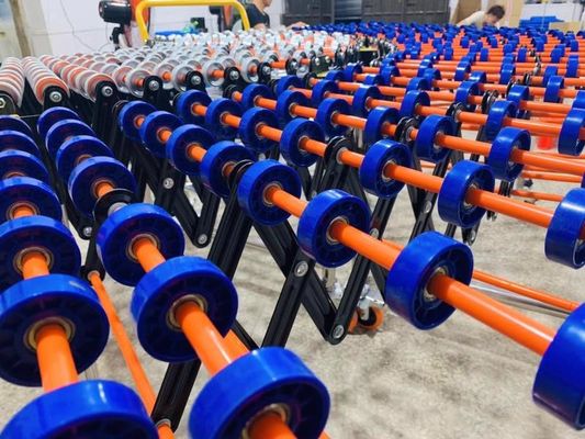 Abs Pulley Flexible Gravity Roller Conveyor Customized Size High Efficiency