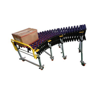 Flexible Retractable Curved Roller Conveyor System For Truck Trailer Loading And Unloading