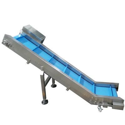 Bucket Lifting Inclined Belt Conveyor System For Truck Load / Unload