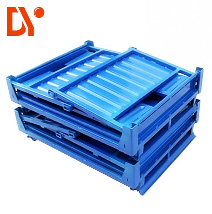 Metal Foldable Pallet Box , Stackable Pallet Boxes With Customized Size